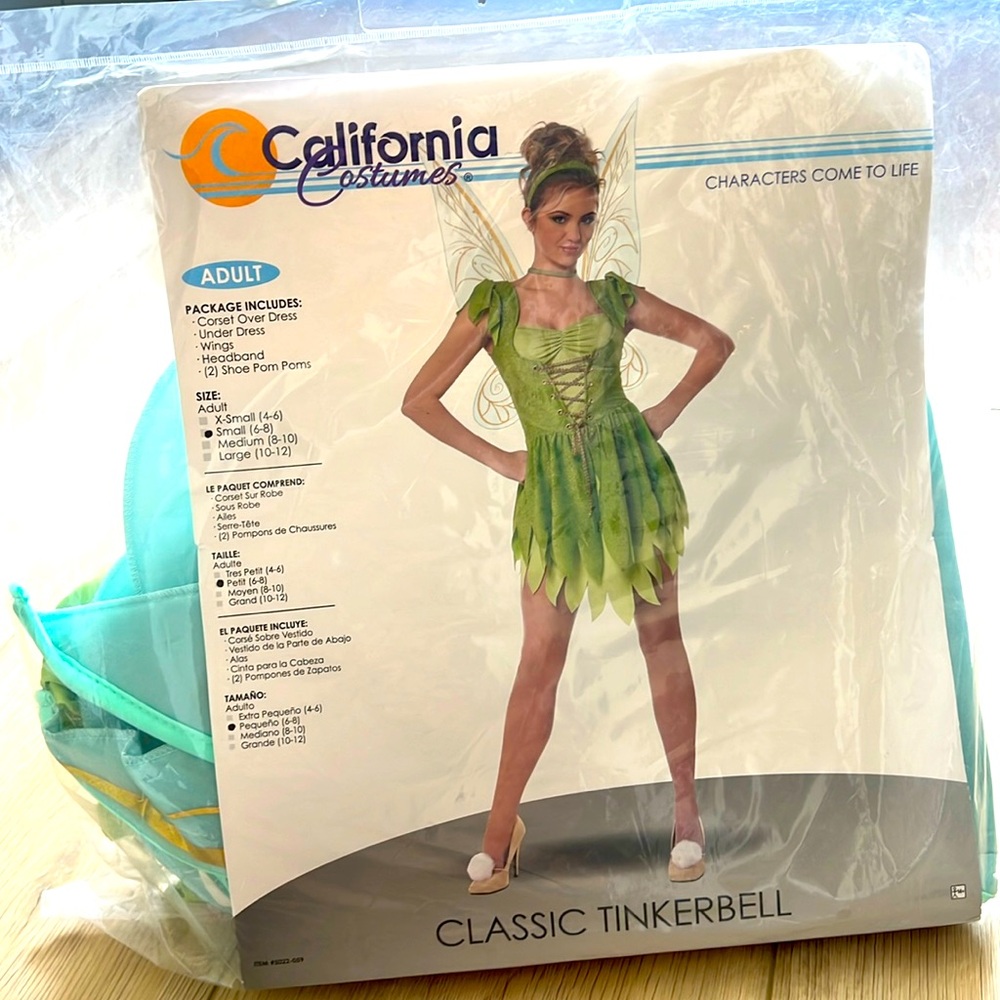 Adult Small, TinkerBell halloween costume, California Costumes (Amazon)